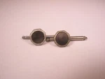 SINGLES(2)5/16" Gray Octagons Mother Of Pearl Vintage Formal Tux Shirt Stud C246. Fixed Price $25.49.