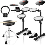 Hampback MK-0 Electric With 7'' Mesh Pad 8'' Cymbals Drumstick Drumthrone. Fixed Price $214.99.