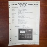Vintage Roland DR-550 Dr. Rhythm Service Notes First Edition. Fixed Price $15.00.
