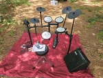 Roland V Drum TD-1DMK Electronic Set With Cool Music Monitor. Dw 2000 Peda. Fixed Price $500.00.