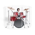 Drum Shield Acrylic Screen, Five Panels 2FT X 5FT W/ Living/plastic Hinges. Fixed Price $399.95.