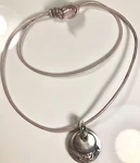 Silpada S0959 Pendant 925 On Pink Leather Cord 19 Necklace W/ Pearl (C274). Fixed Price $29.99.