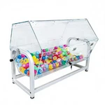 30X18X20" Large Clear Acrylic Raffle Drum Metal Stand, Lucky Draw Ticket Box. Fixed Price $201.25.