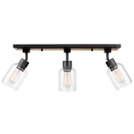 Globe Electric 59798 3-LIGHT Track Lighting Wood Toned And Matte Black Finish. Fixed Price $128.63.