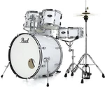 Pearl Roadshow 5-PIECE 22" Kick Drum Pure White -missing Cymbal Stand. Fixed Price $399.00.