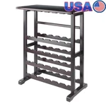 Wood Vinny 24-BOTTLE Wine Rack Freestanding Glass Holder Home Dining Room New. Fixed Price $54.67.