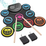 Electronic Set, 9-DRUM Practice Pad With Headphone Jack, Roll-up Ki.... Fixed Price $52.14.