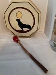 Taos Native With Drumstick Vintage Wear Coyote And Moon Design. Fixed Price $199.00.