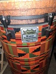 Remo World Percussion Analog Tubano Hand Drum With Kente-style Wrap. Fixed Price $170.00.