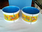 Vintage Ohio Art Company Set Of 2 Drums Kids World's Best Toys.. Fixed Price $11.00.