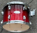 Drumset - Tom Rack Transparent Red 12 Inches. Fixed Price $90.00.