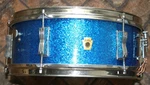 Vintage Pre Serial Ludwig Pioneer Blue Sparkle Snare Drum 5"X14" Nickel. Fixed Price $299.99.