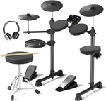 Aodsk AED-400 Electric Drum Set For Beginner 150 Sounds Quiet Pads, 2 Pedals. Fixed Price $169.99.
