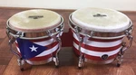 Lp Matador Wood Bongos Puerto Rico Flag Design Chrome Hardware M201-PR. Fixed Price $239.99.