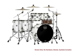 Mapex Saturn Evolution Workhorse Birch Polar White Lacquer Drums 22/10/12/14/16. Fixed Price $3069.00.