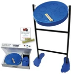 Panyard Jumbie Jam Deluxe Steel Drum Kit - Tube Stand Blue W1058. Fixed Price $224.95.
