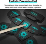 Electric Roll-up Set 9-PAD Usb Portable Practice Kit Drums. Fixed Price $39.99.