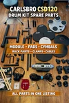 Carlsbro CSD120 Electronic Drum Kit Spare Parts Module Pads Cymbals Rack Choice. Fixed Price $84.76.