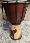 Handcrafted Balinese Jambe Drum Large Primitive Made Carved. Fixed Price $38.00.