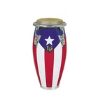 LPM198-PR Lpmc Mini Tunable Puerto Rican Flag Wood Conga. Fixed Price $116.70.