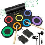 Electronic Kids Drum Set 7-PAD Roll-up Portable With Headphone. Fixed Price $95.98.
