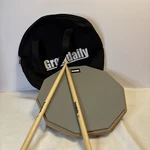 Growdaily 12" Double Sided Drum Practice Pad With One Set Of 5A Sticks. Fixed Price $22.99.