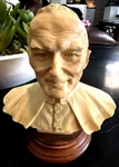 Pope John Paul Ii G Paolo Head Bust Resin Sculpture Wood Base A. Santini Mc. Fixed Price $14.00.