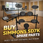 Simmons SD7K Electronic Drum Kit Spare Parts Module Pads Cymbals Rack Pedal. Fixed Price $46.60.