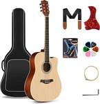 Acoustic Guitar Beginner Kit - 41IN Adult All Wood Starter Set Includes With Thi. Fixed Price $167.99.