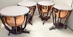 Set Of 4 Ludwig Copper Timpani Drums 32 29 26 23 With Gauges And New Remo Heads. Fixed Price $5799.99.