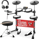Pyle Electronic Drum Set With 4 Quiet Mesh Pads, 180 Sound Styles, 3 Cymbals. Fixed Price $335.99.