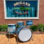 Slingerland Radio King 3-PLY Mahogany/poplar Drum Set Silver & Blue Lacquer. Fixed Price $3999.99.